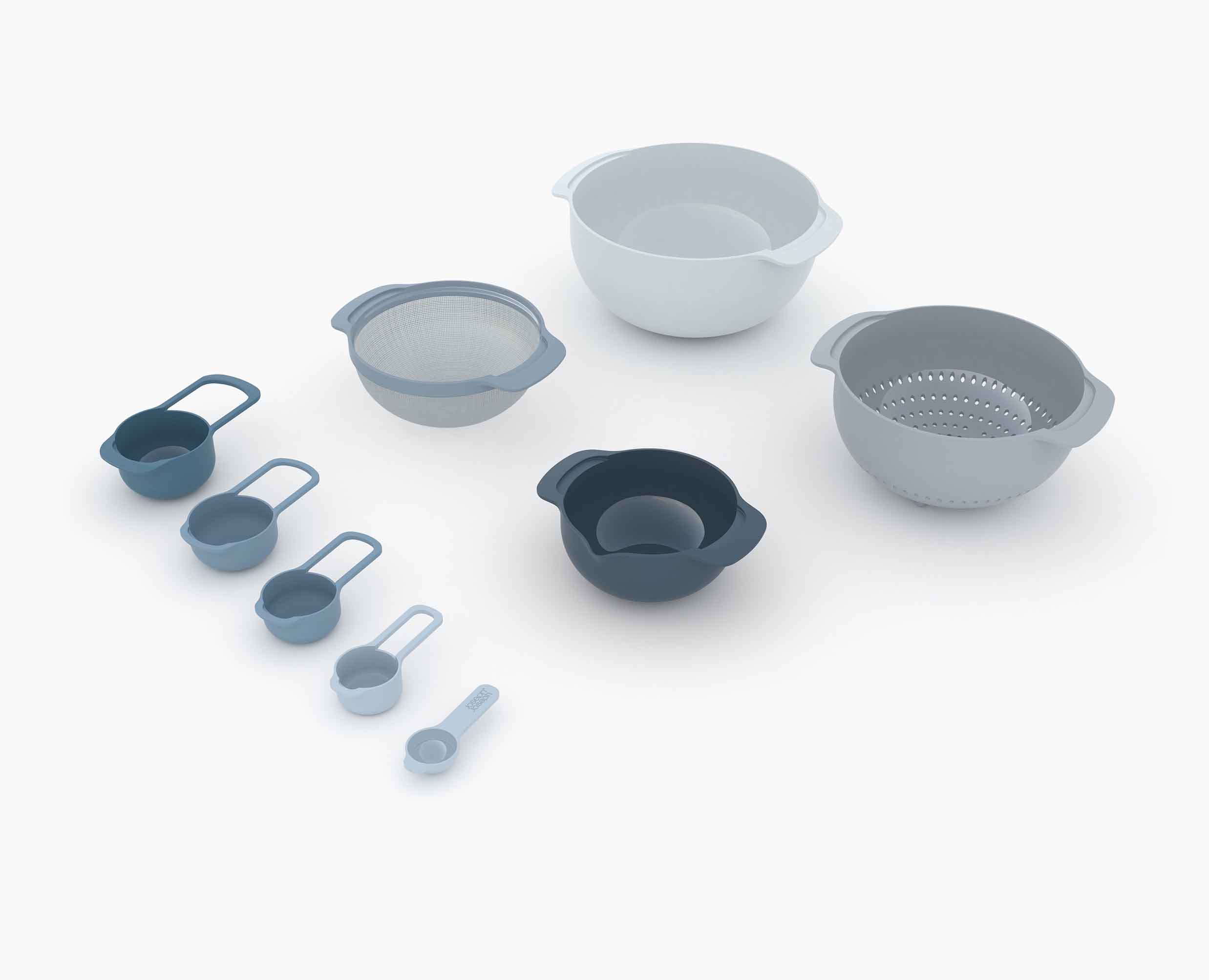 Nest™ 9 Plus Blue Bowl Set - Editions - Image 4