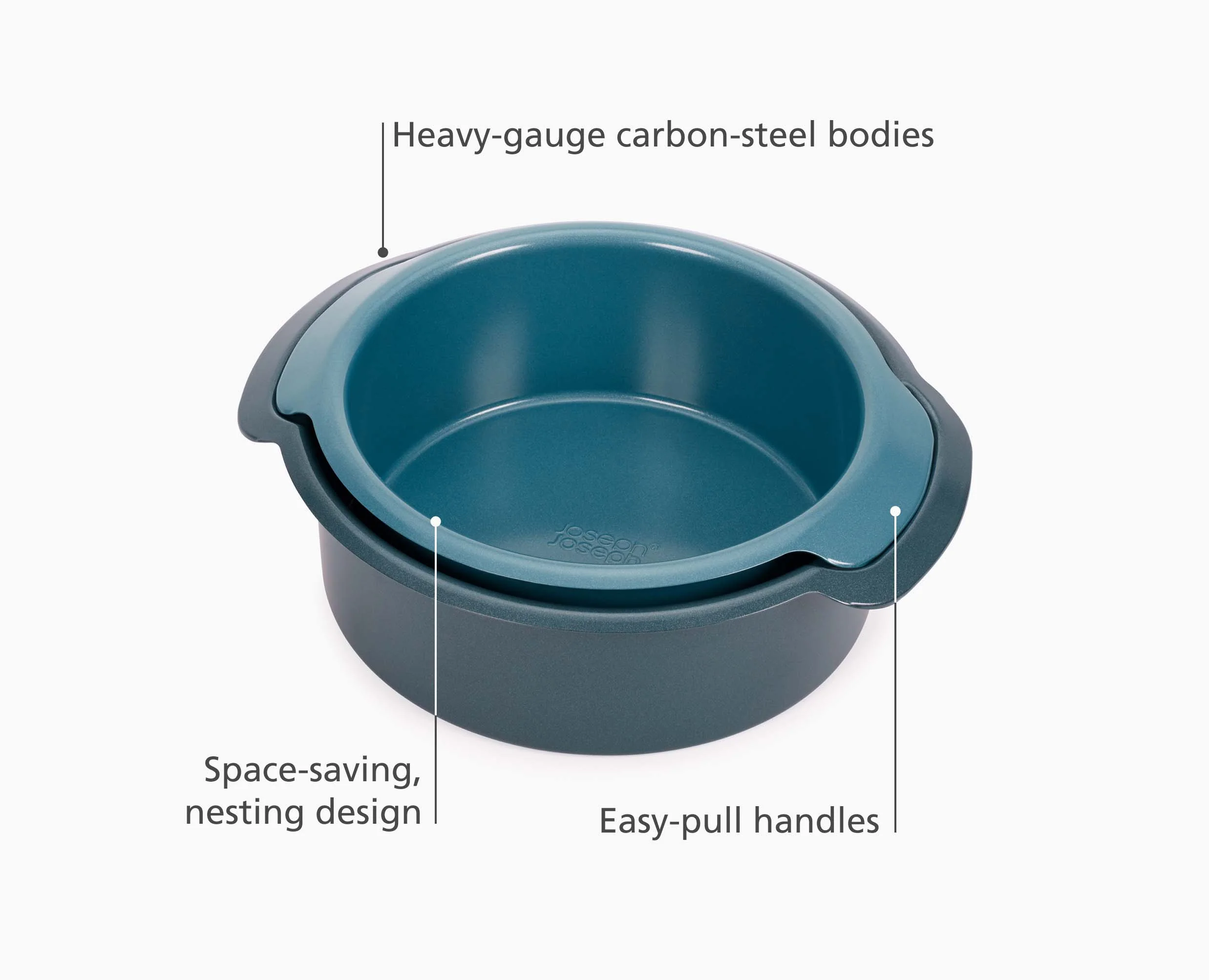 Nest™ Bake Non-Stick 2-piece Blue Round Cake Tin Set - Image 4
