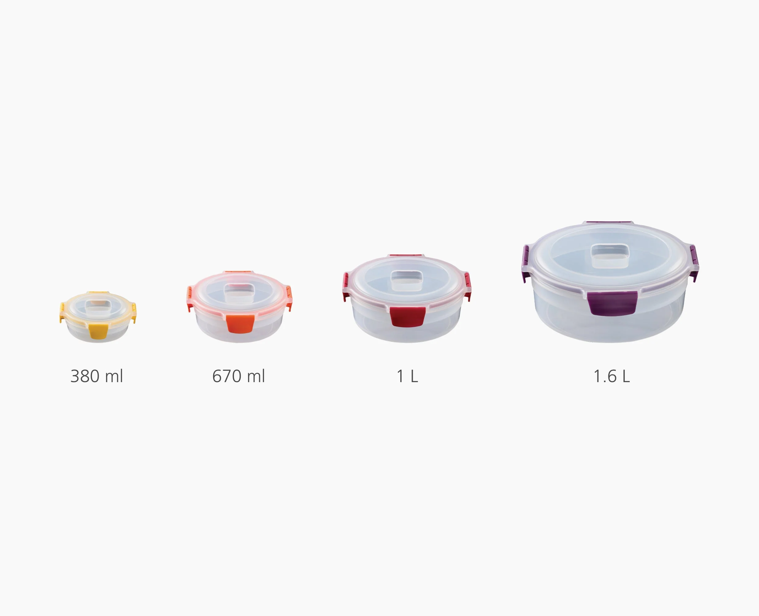 Nest™ Lock 4-Piece Multicolour Round Food Container Set - Image 7