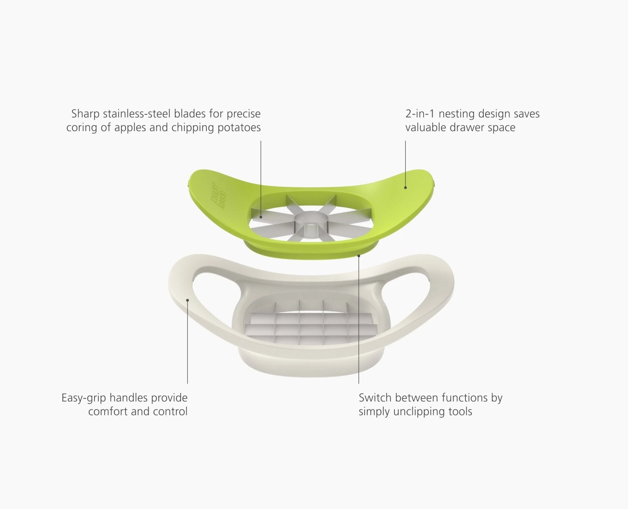 Nest™ Press 2-in-1 Fruit & Vegetable Cutter - Image 6