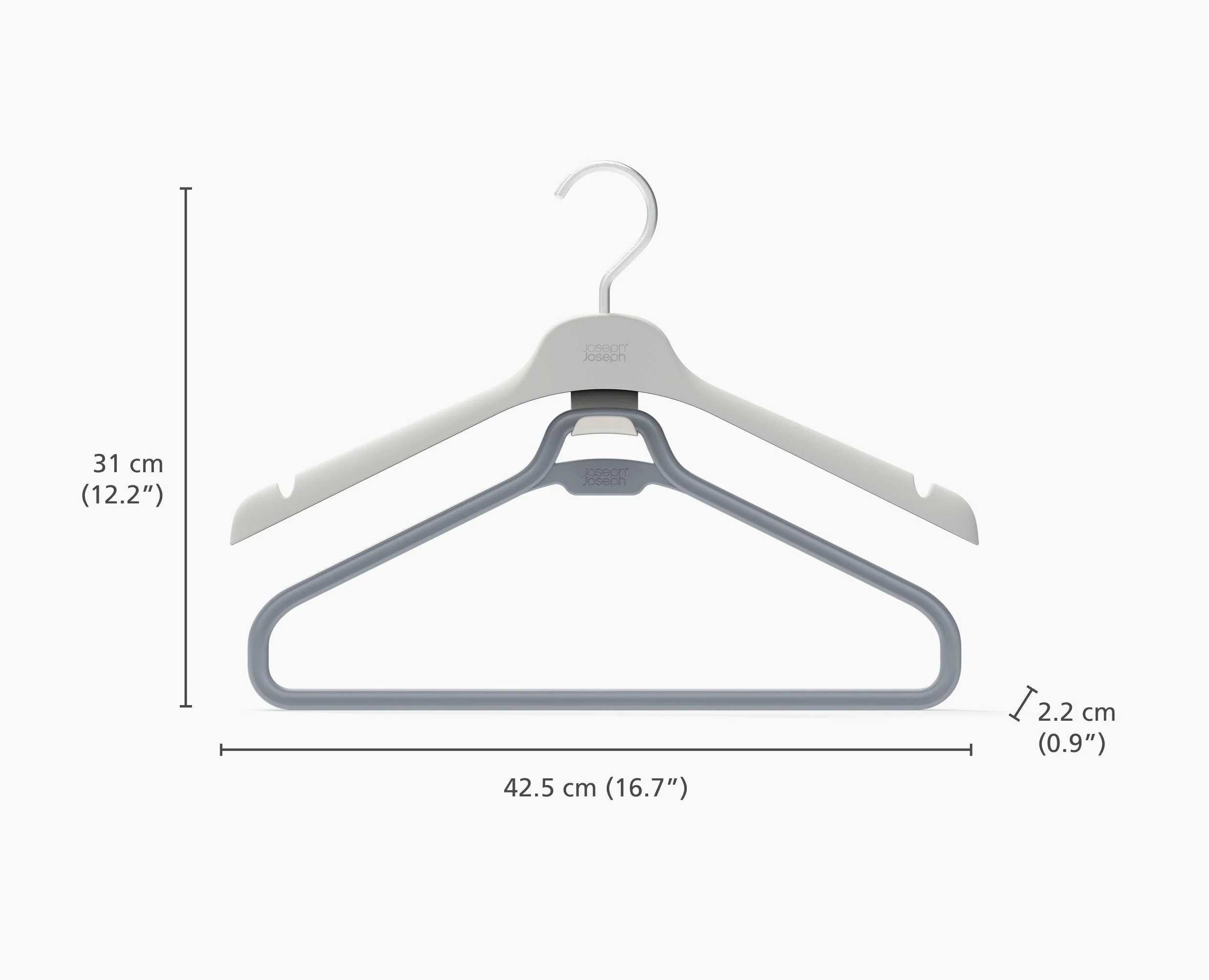Orderly™ Set of 2 Ecru Long Garment Hangers - Image 5
