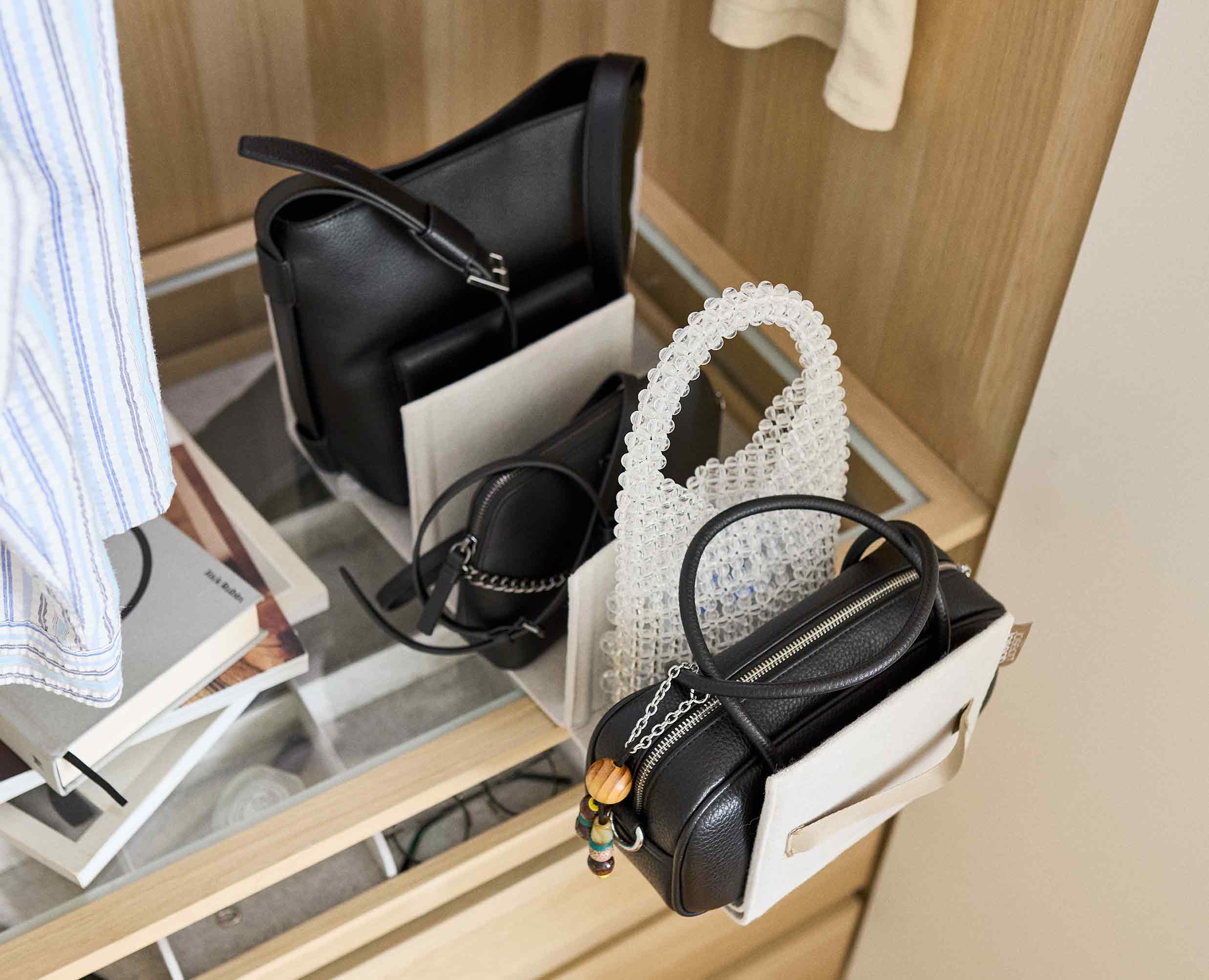 Orderly™ Ecru Wardrobe Handbag Storage Organiser - Image 2
