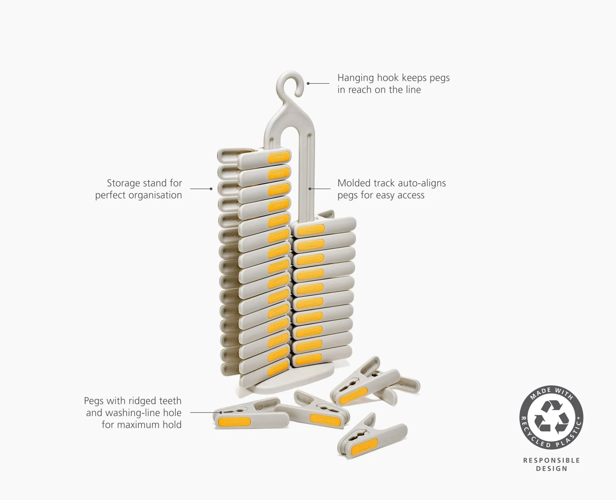 PegStore⢠30-Piece Clothes Peg Set With Storage Stand - Image 6