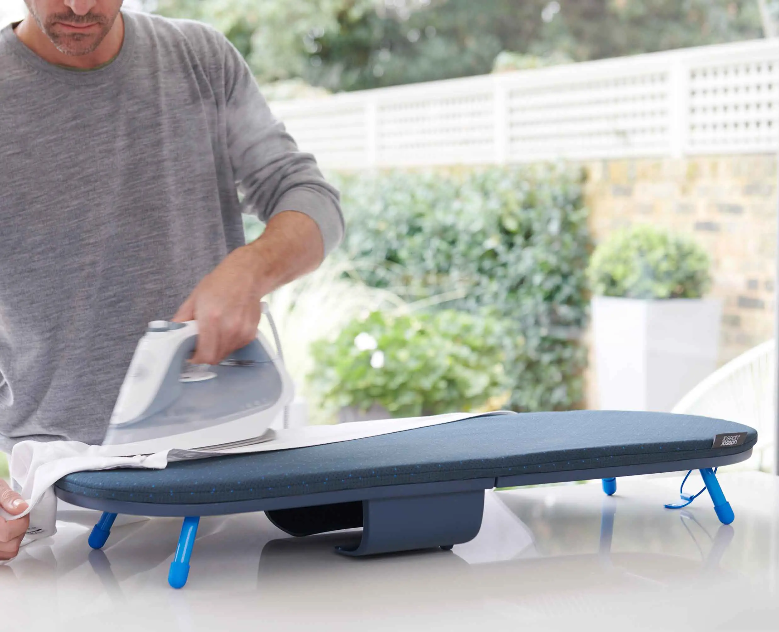 Pocket Plus 90cm Folding Blue Ironing Board with Advanced Cover - Image 3