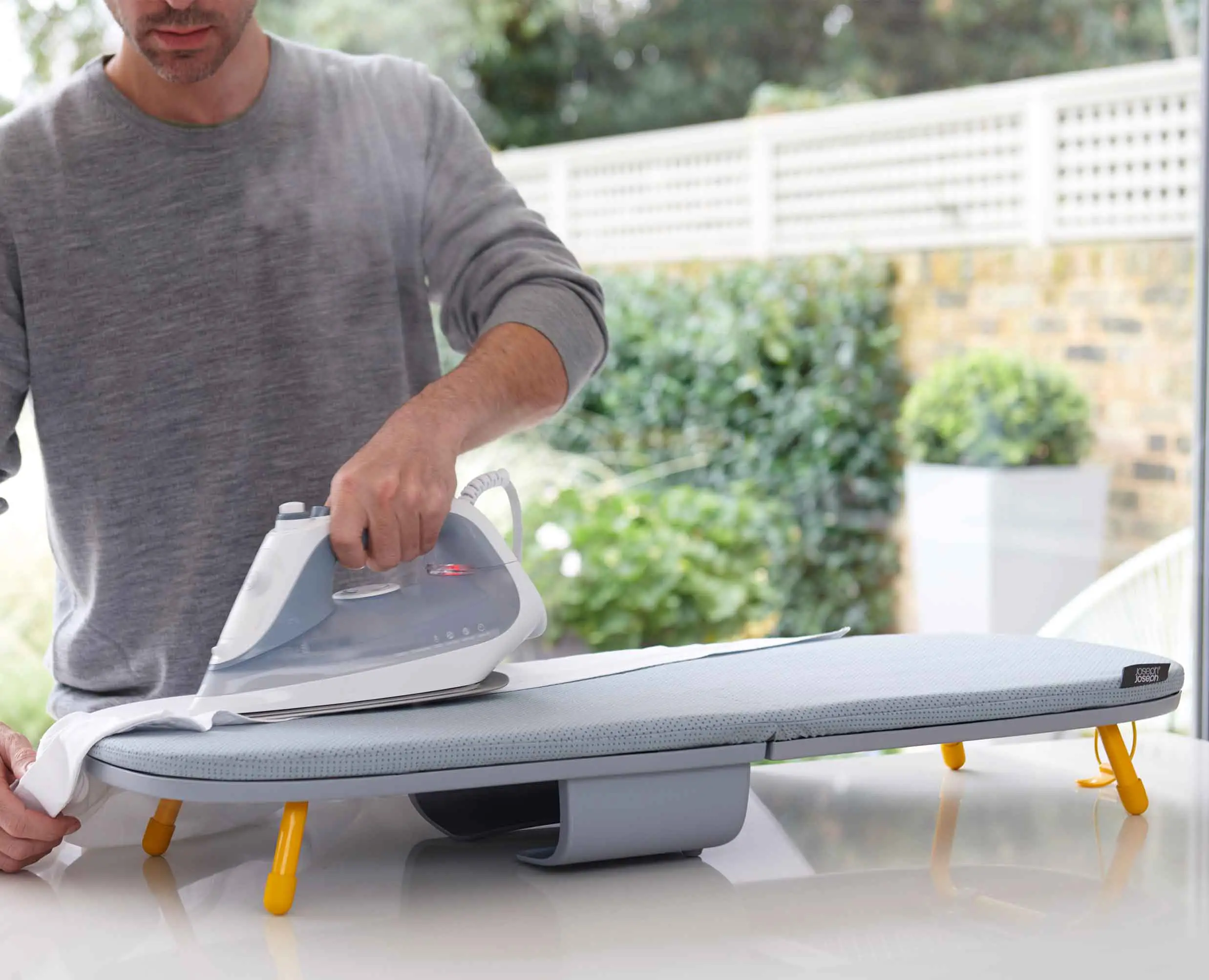 Pocket 90cm Folding Grey Ironing Board - Image 3
