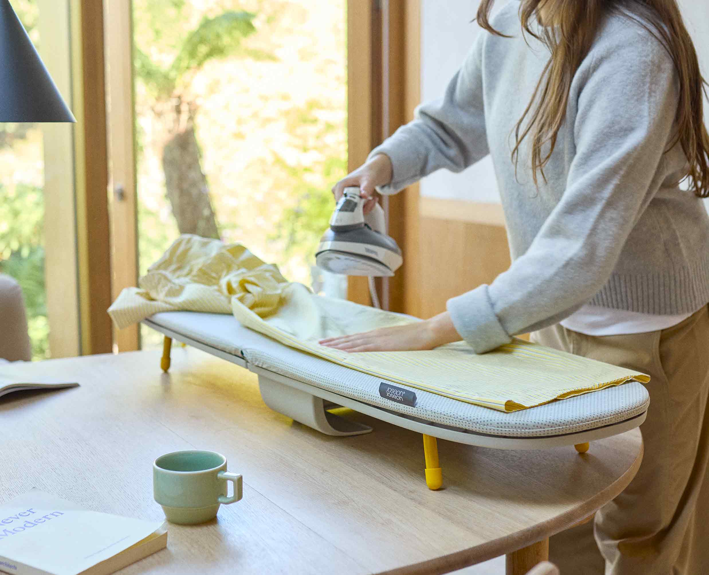Pocket Max 110cm Folding Ecru Ironing Board - Image 2