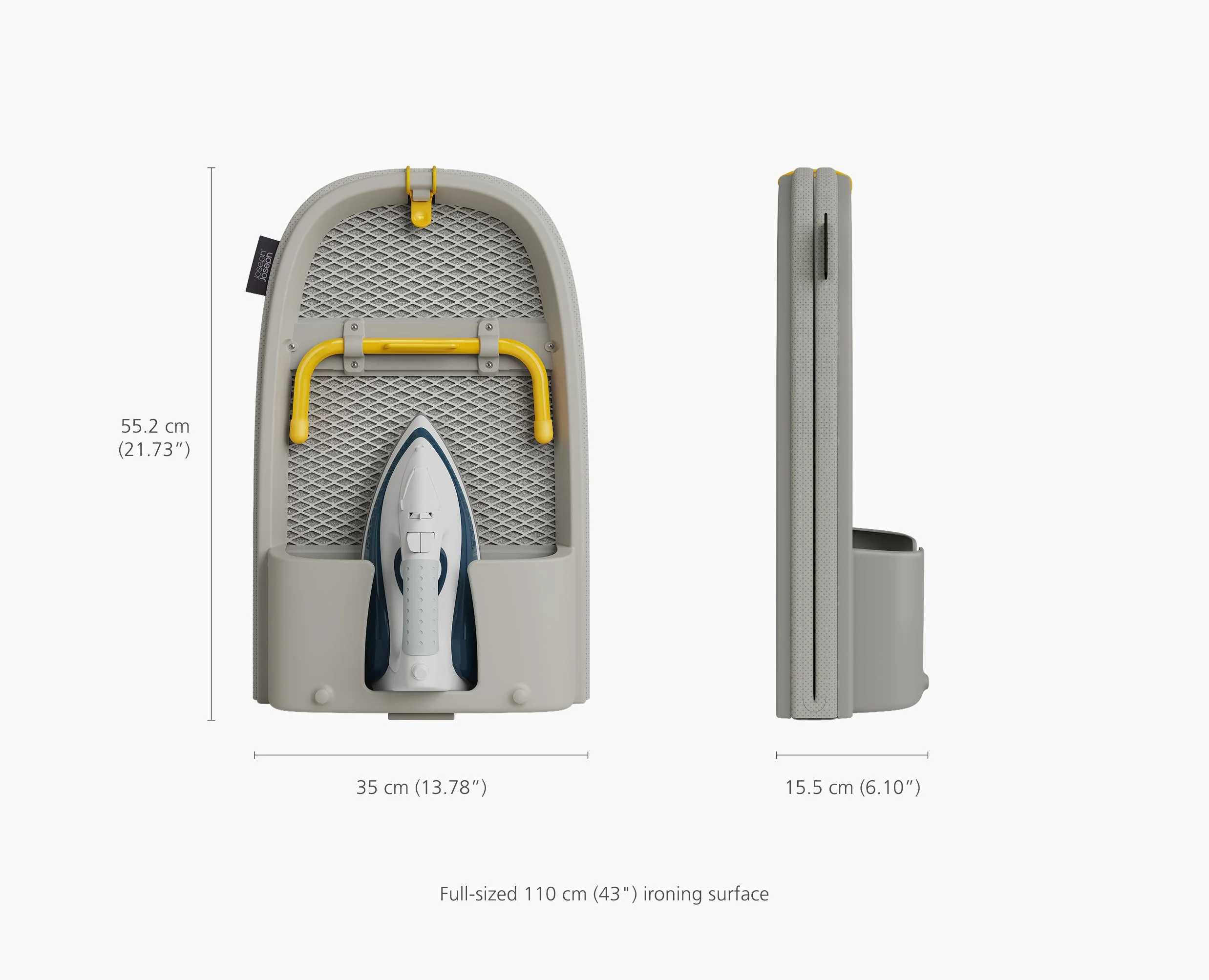Pocket Max 110cm Folding Ecru Ironing Board - Image 8