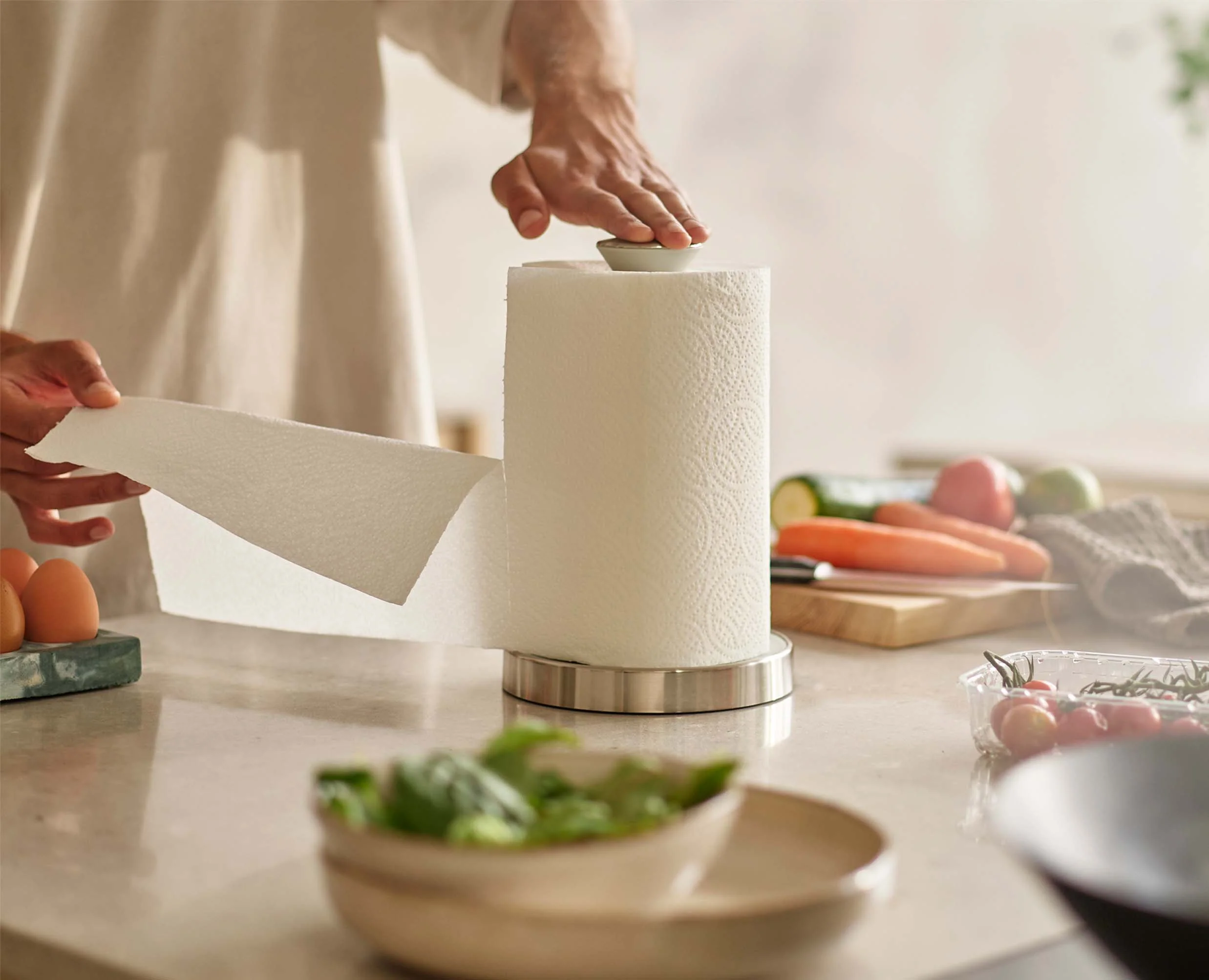 Push&Tear™ Stone Kitchen Roll Holder - Image 3