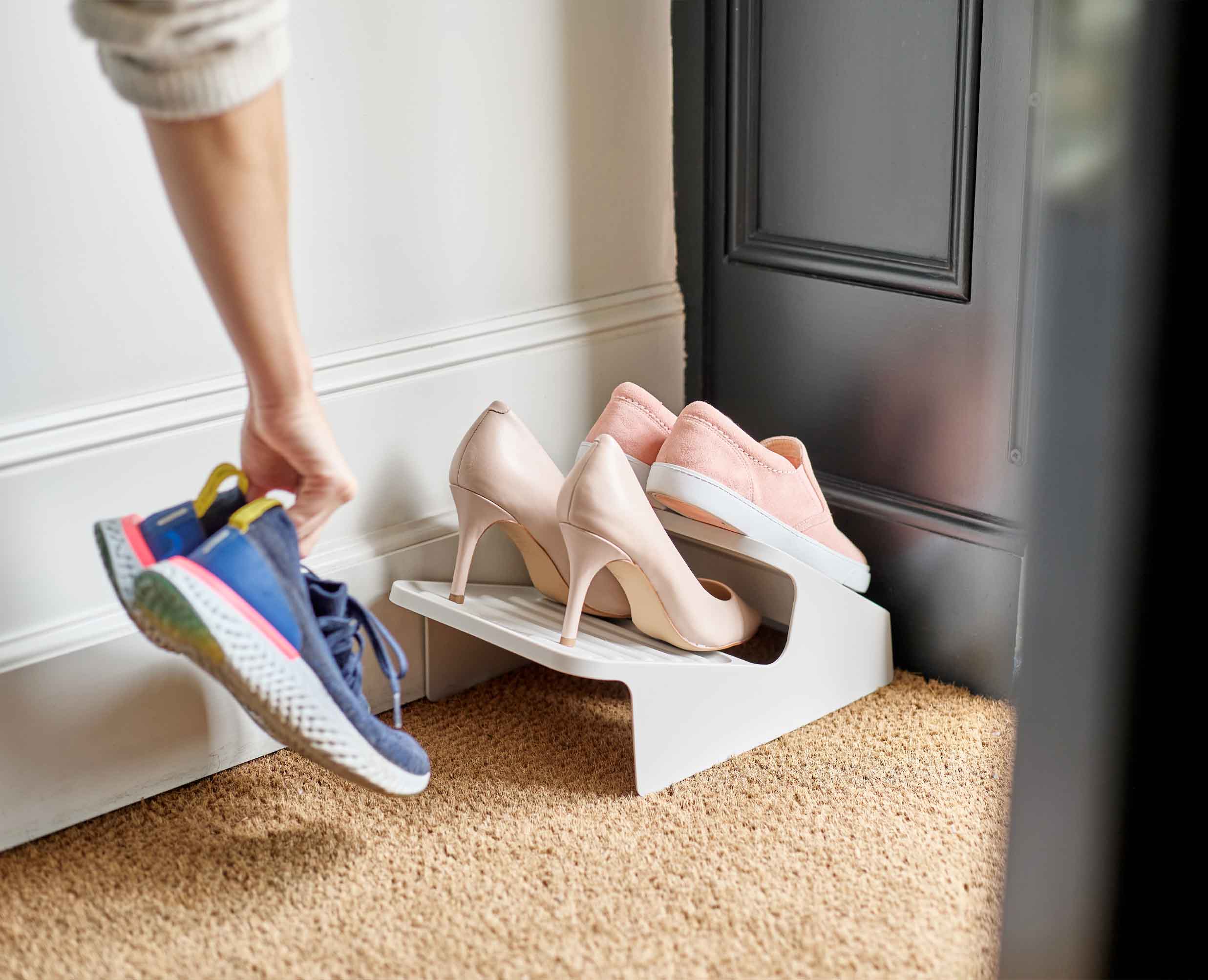 Shoe-In™ Space-saving Ecru Shoe Rack - Image 3