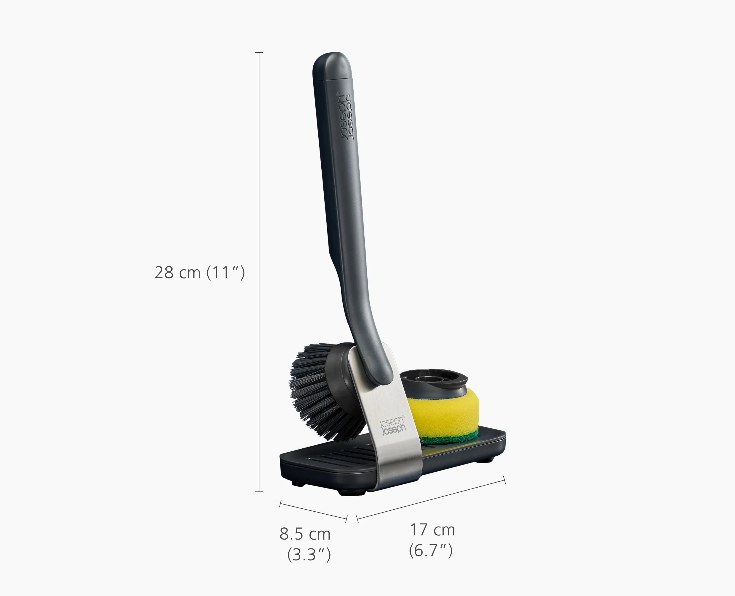 SinkTech™ Washing Up Brush & Sponge Set with Steel Stand - Image 7