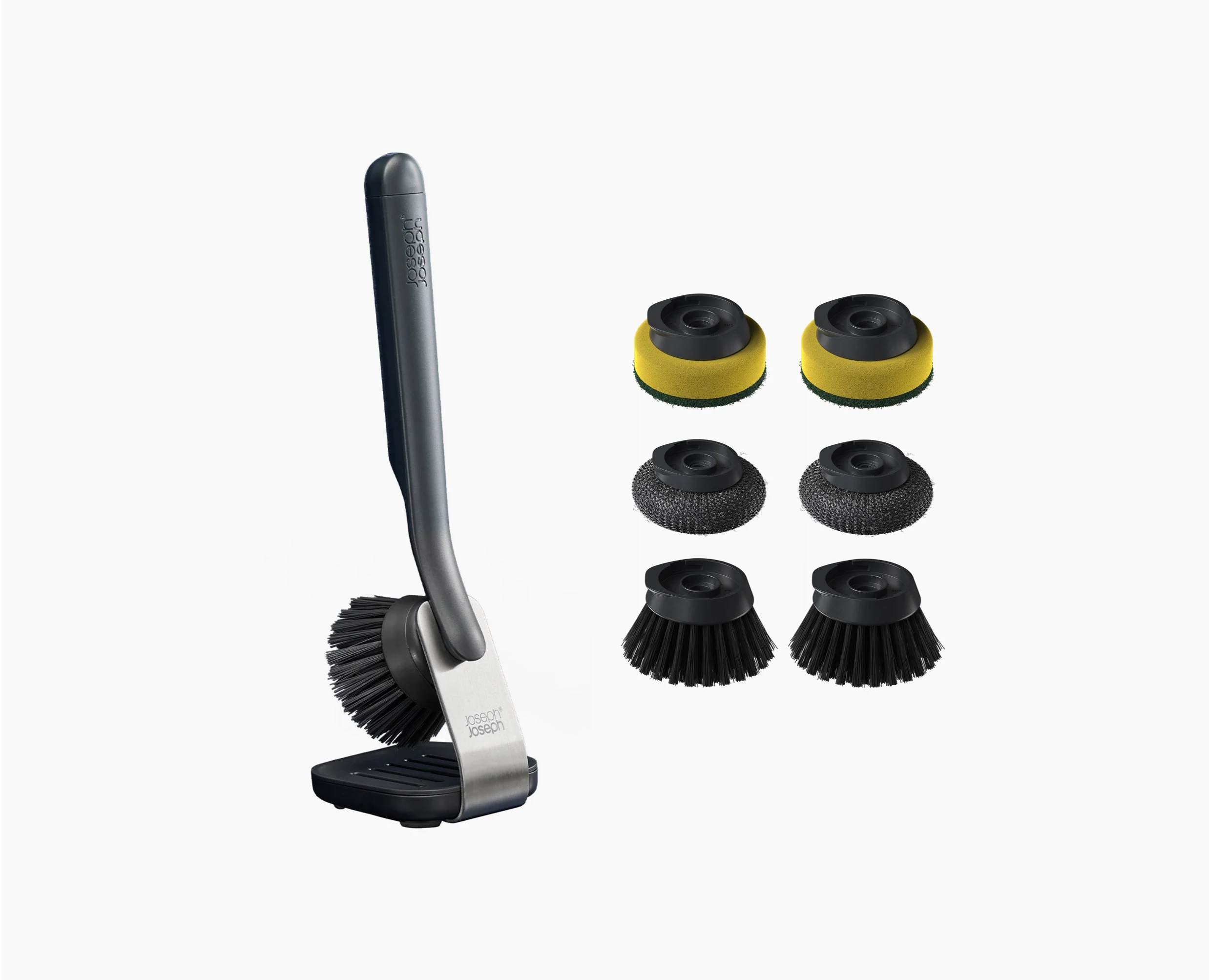 SinkTech™ Washing-Up Brush with Steel Stand & Extra Heads - Image 3