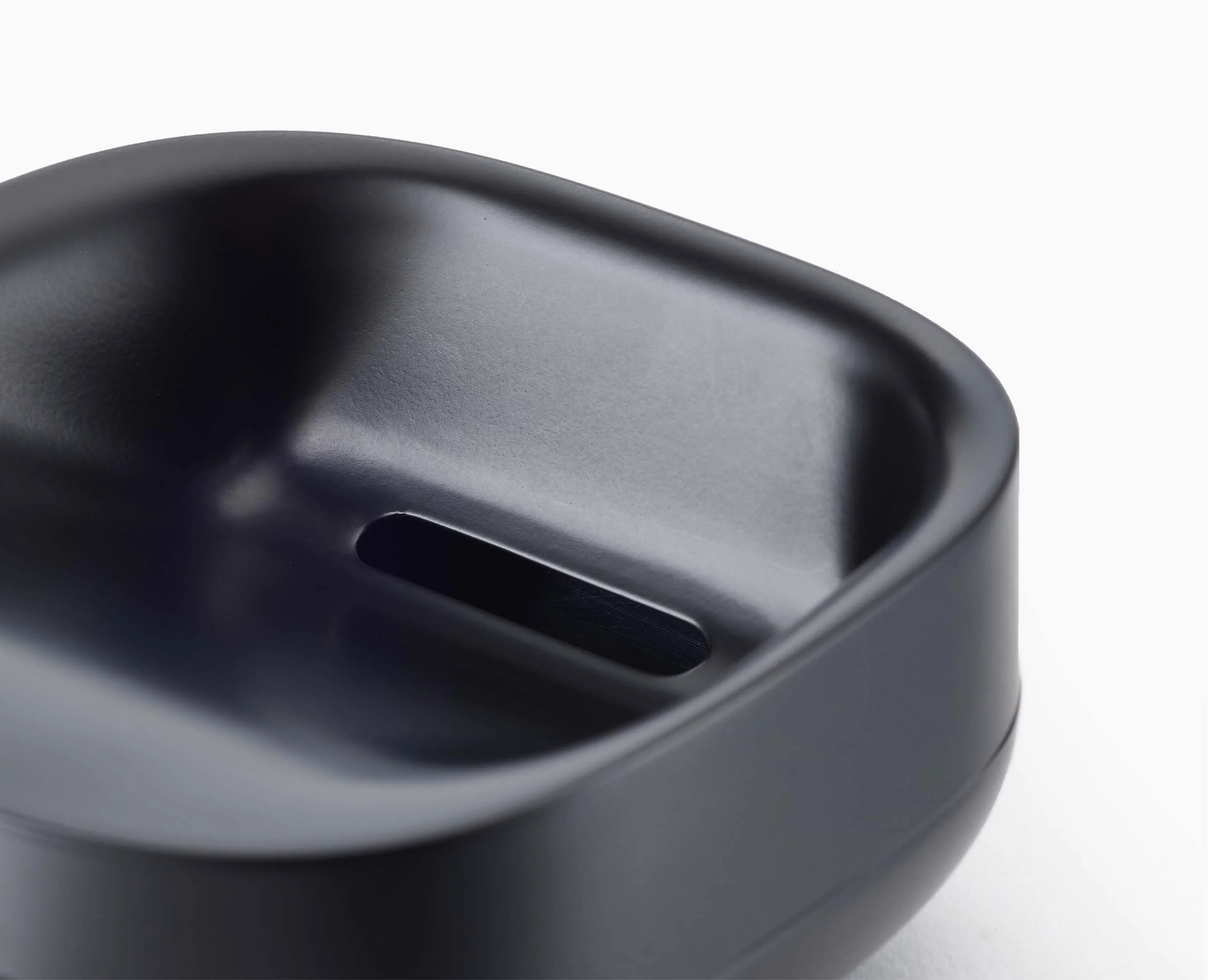 Slim™ Compact Matt Black Soap Dish - Image 5