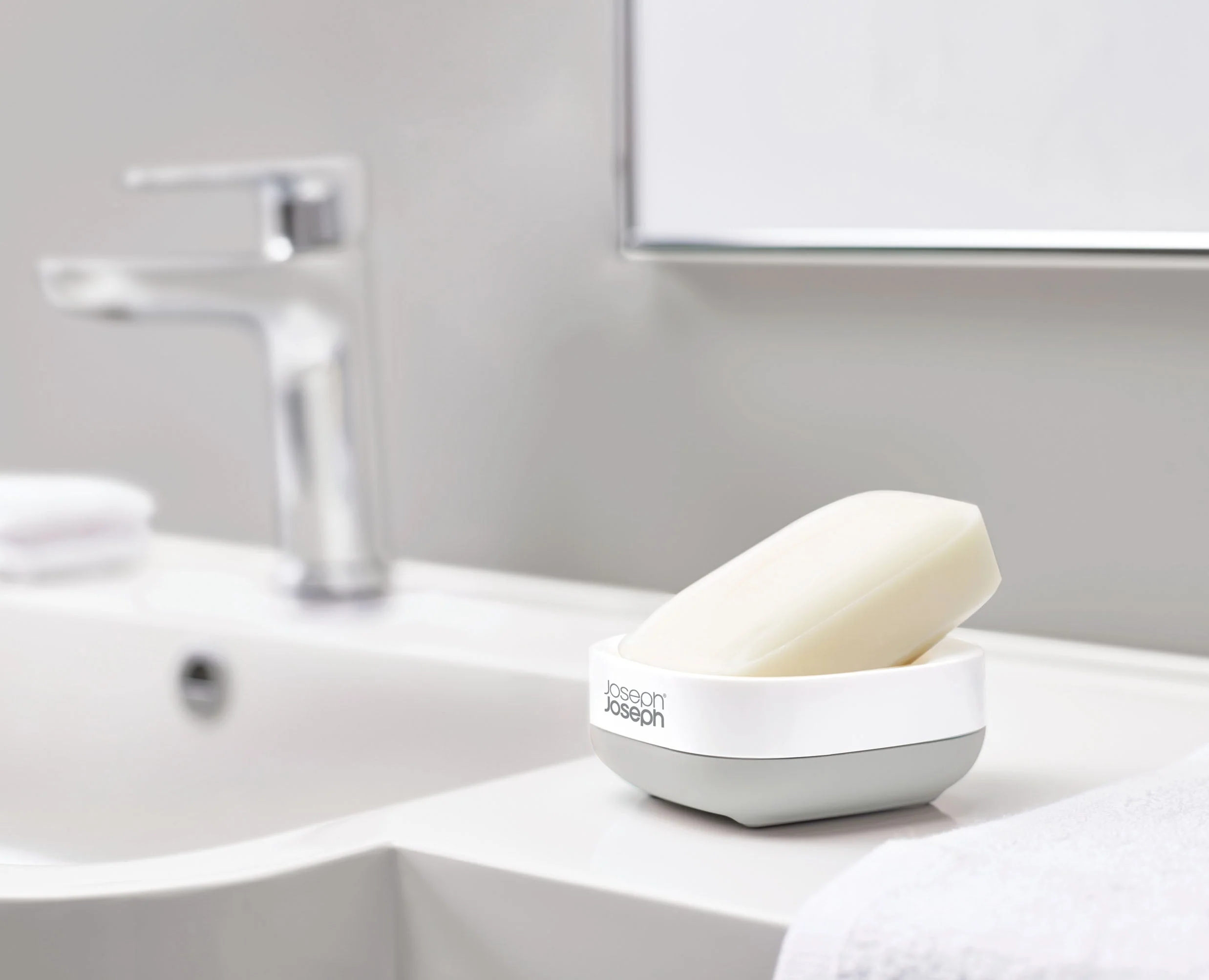 Slim™ Compact Light Grey Soap Dish - Image 3
