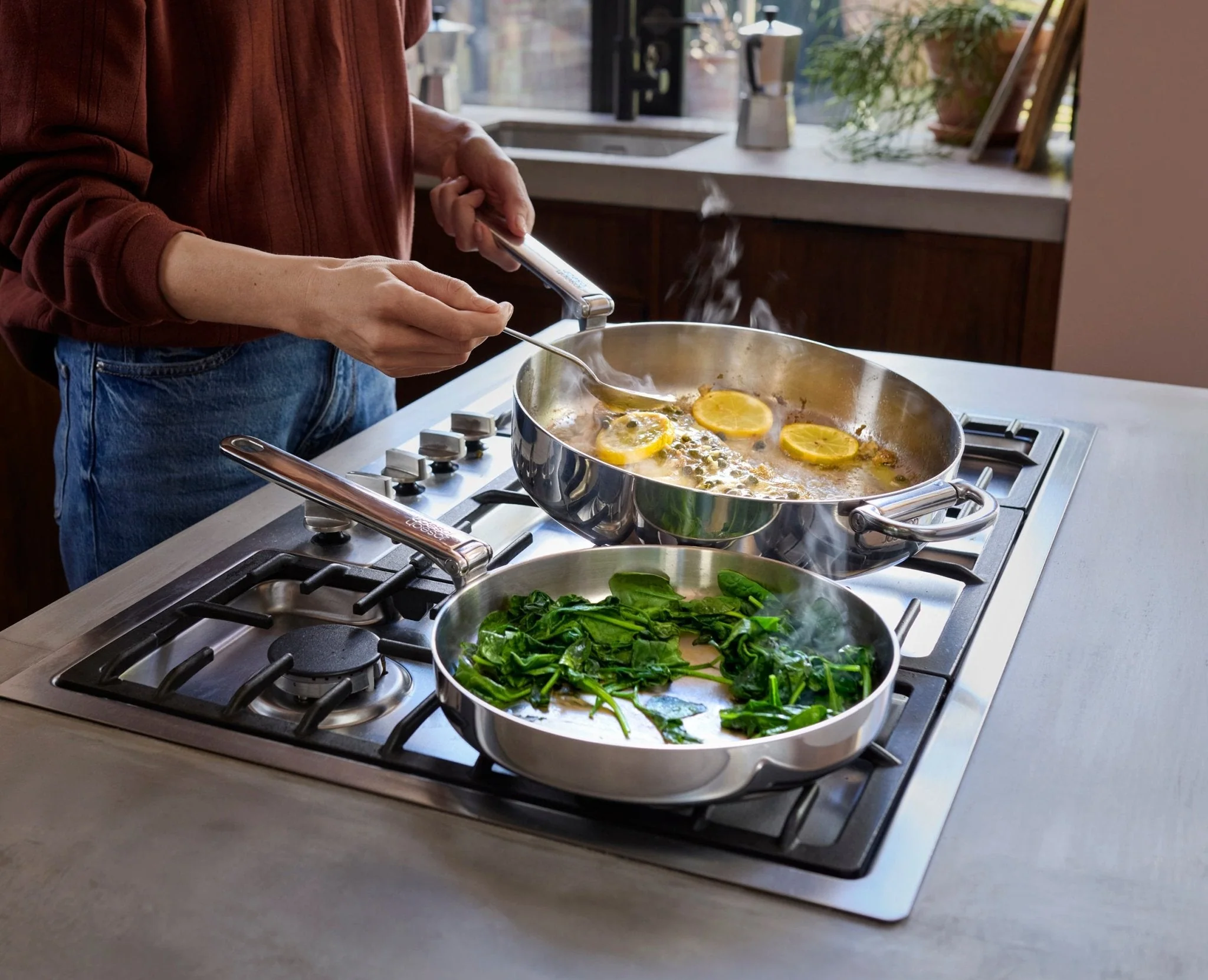 Space Steel Folding Handle 24cm Frying Pan - Image 3