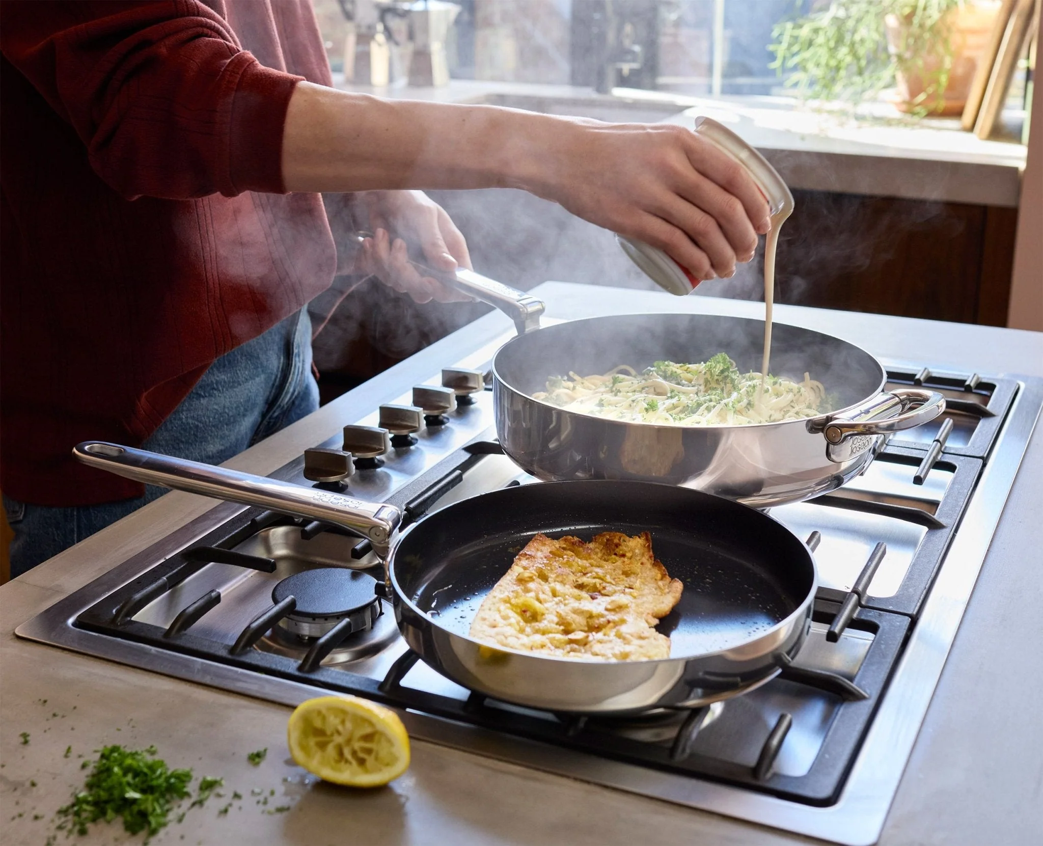 Space Steel Folding Handle Non-Stick 24cm Frying Pan - Image 3