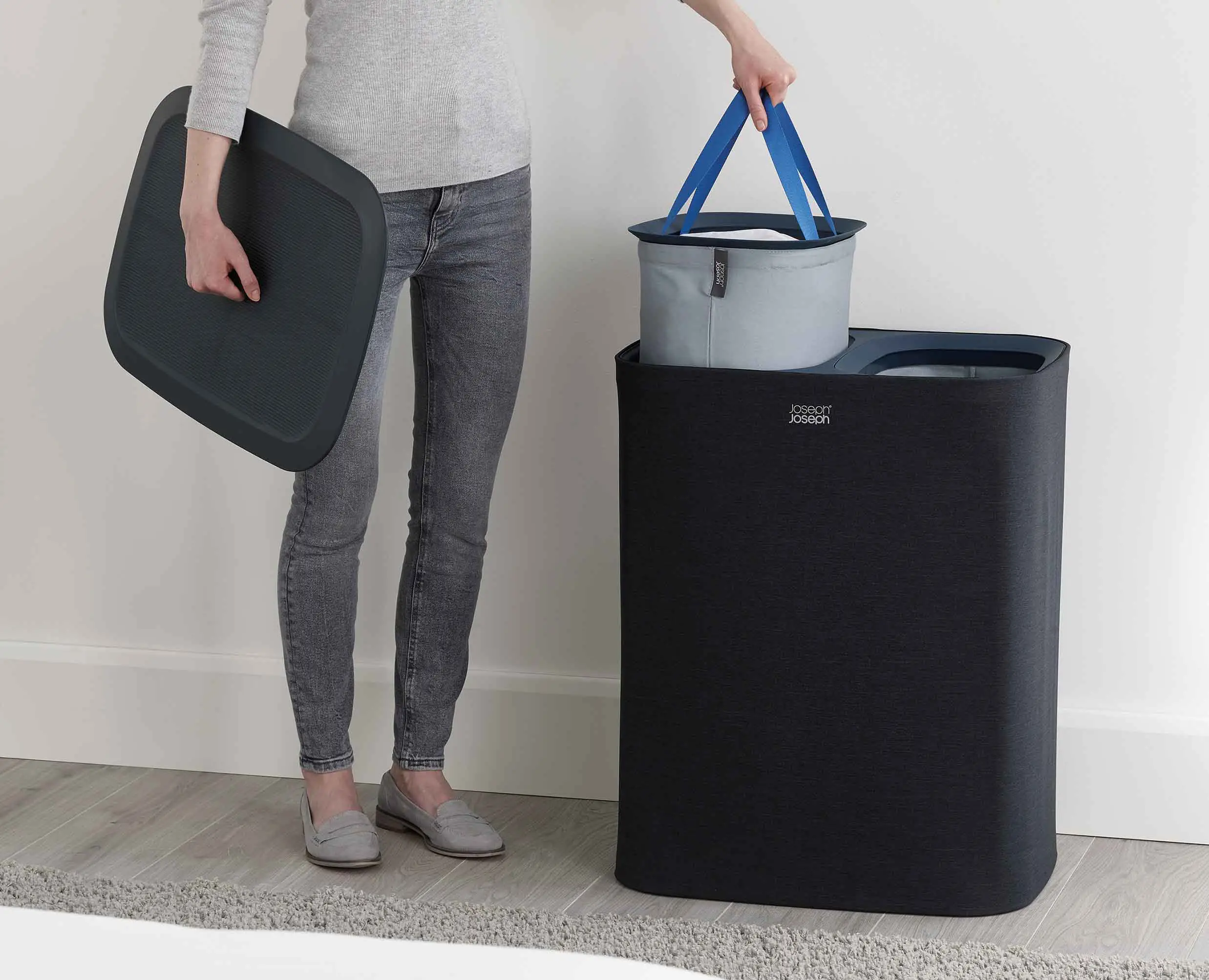 Tota 90L Black Laundry Separation Basket - Image 5
