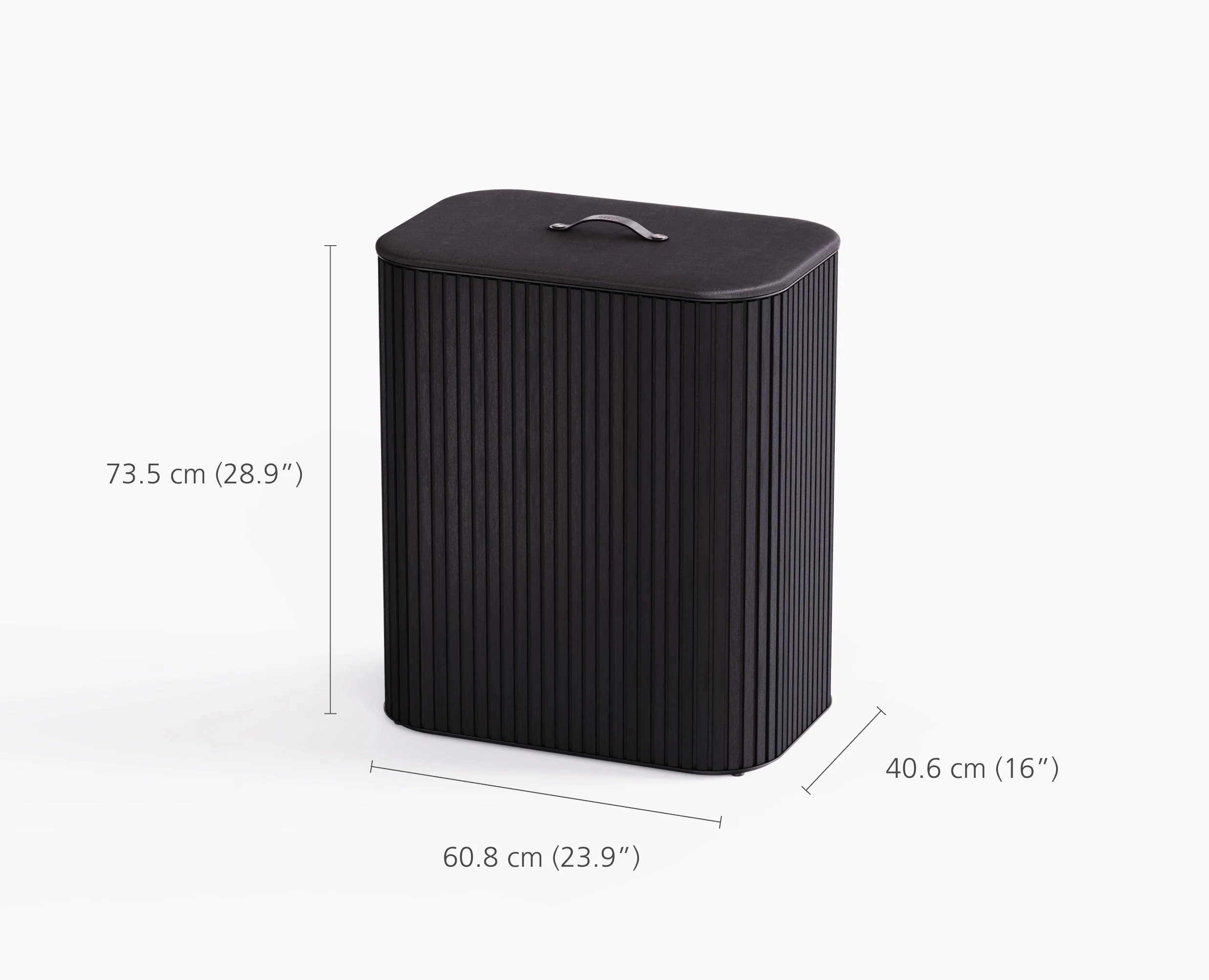 Tota Luxe 90L Black Laundry Separation Basket - Image 7