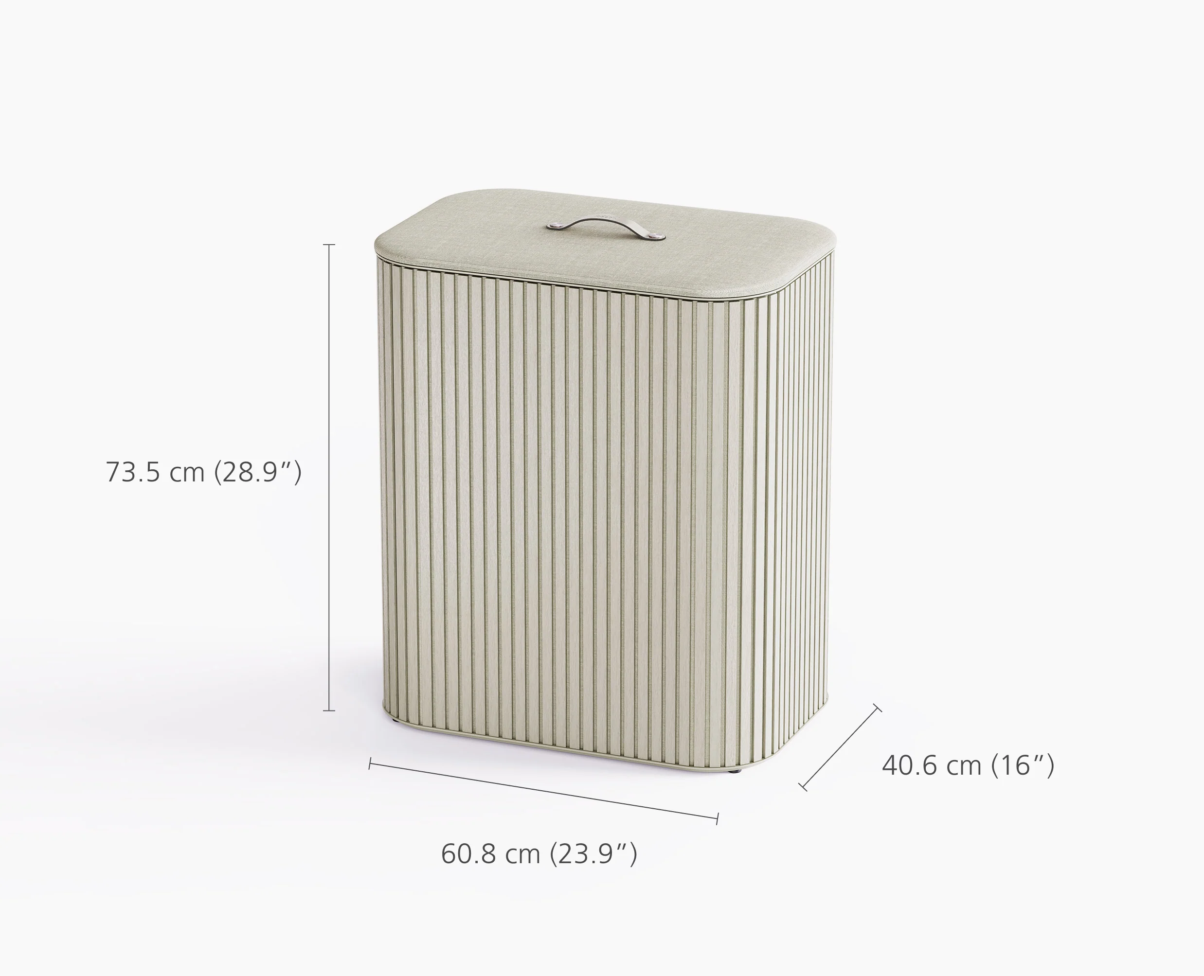Tota Luxe 90L Ecru Laundry Separation Basket - Image 7