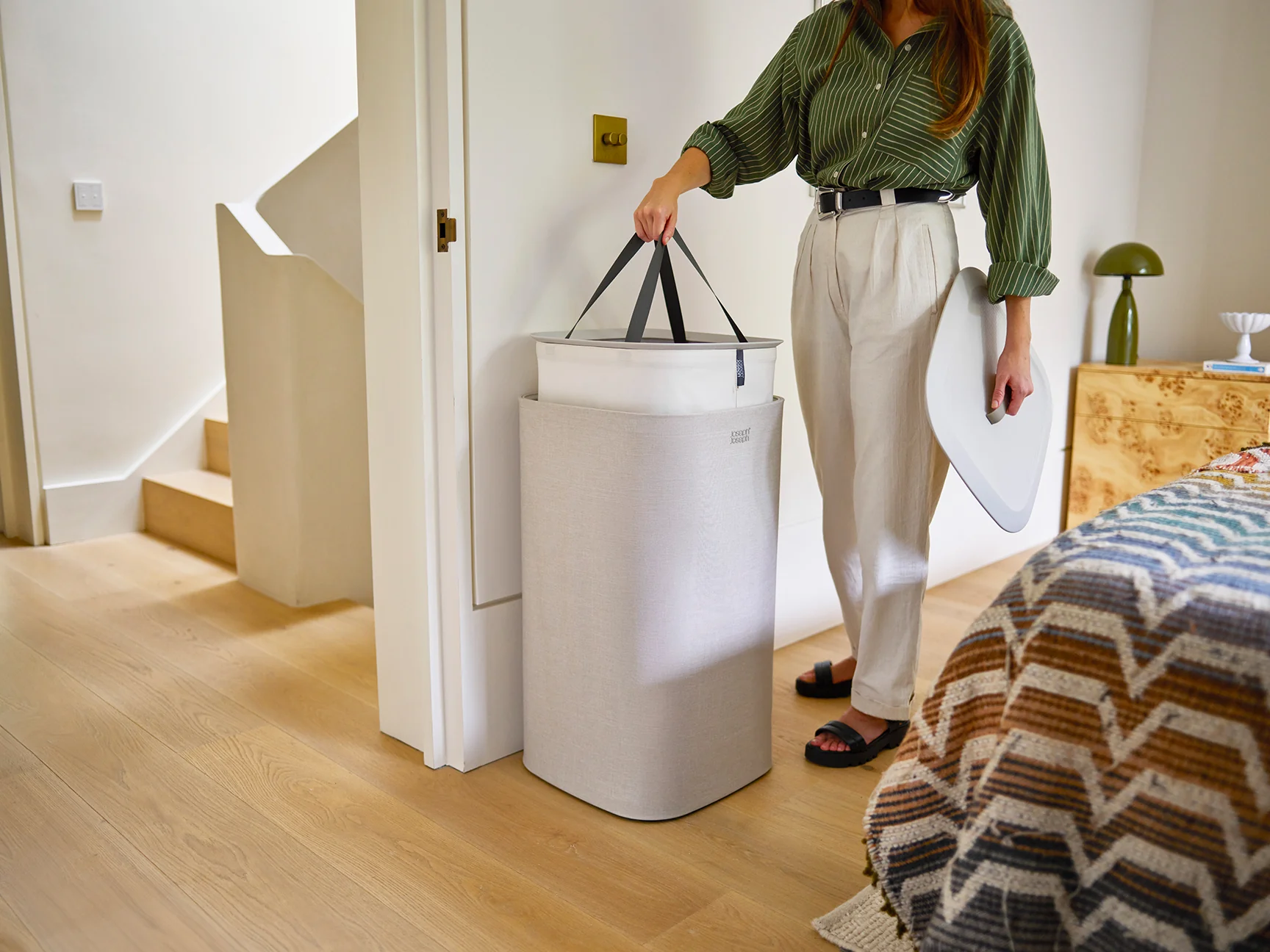 Tota One 60L Ecru Laundry Basket - Image 3