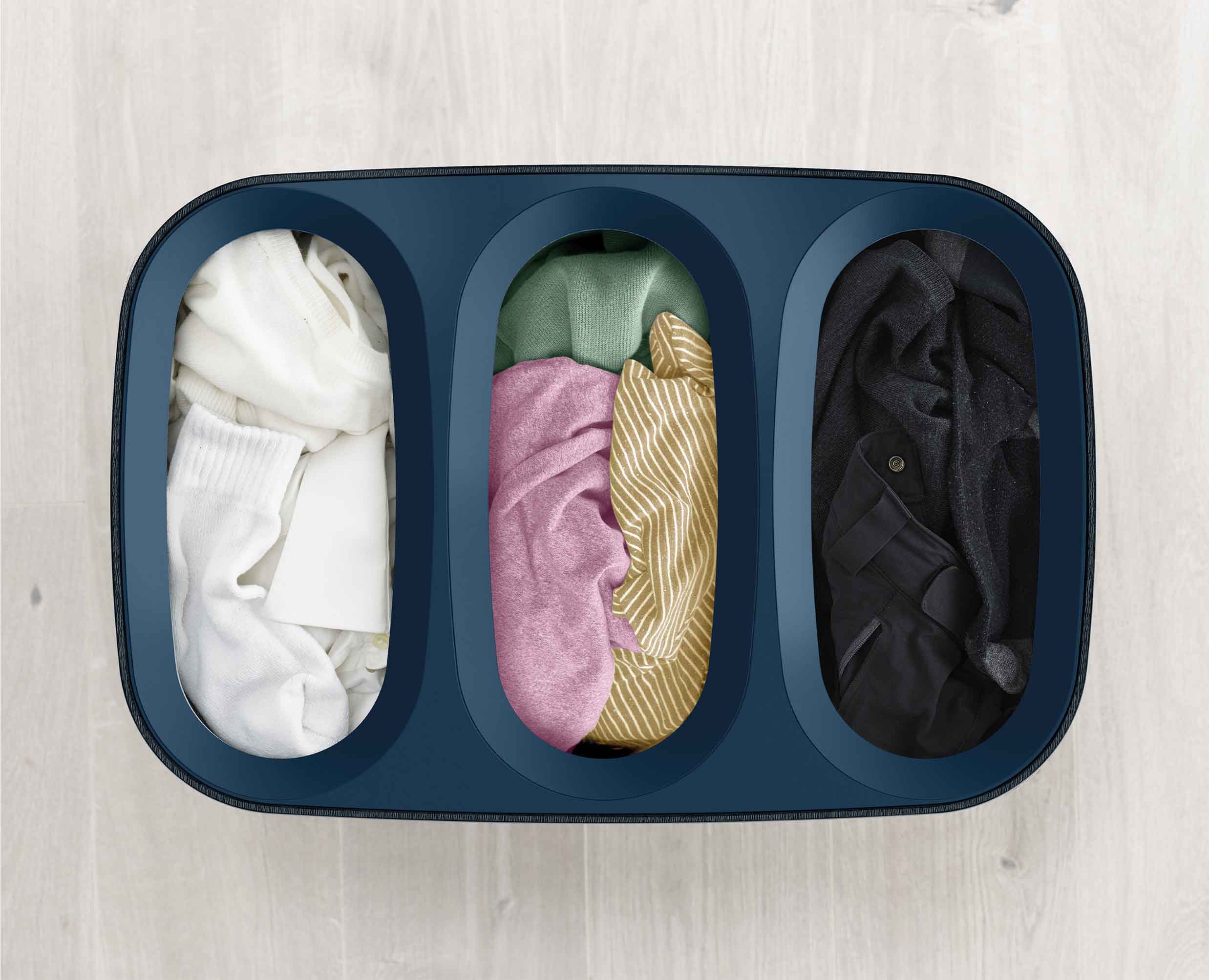 Tota Trio 90L Black Laundry Separation Basket - Image 4