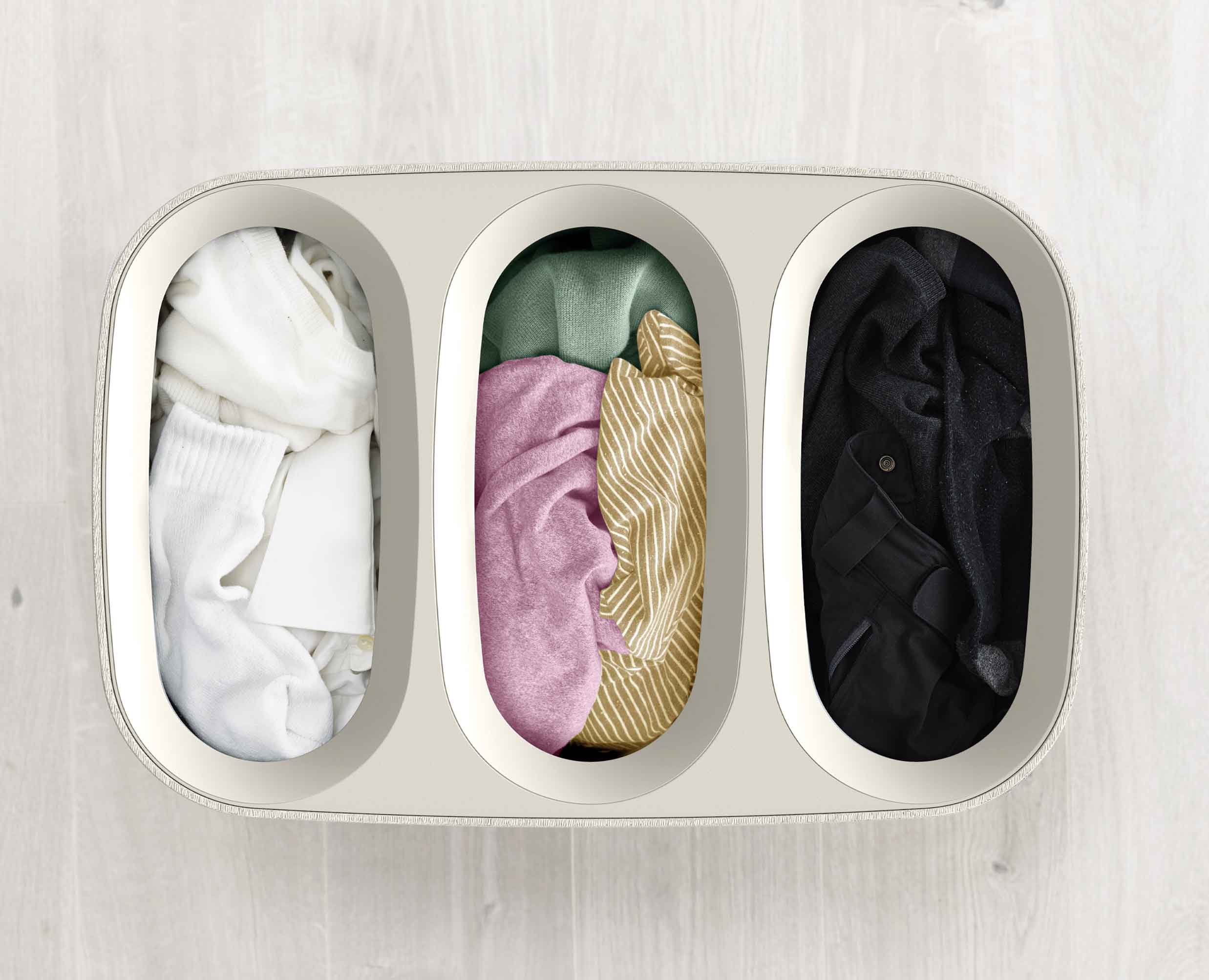 Tota Trio 90L Ecru Laundry Separation Basket - Image 4