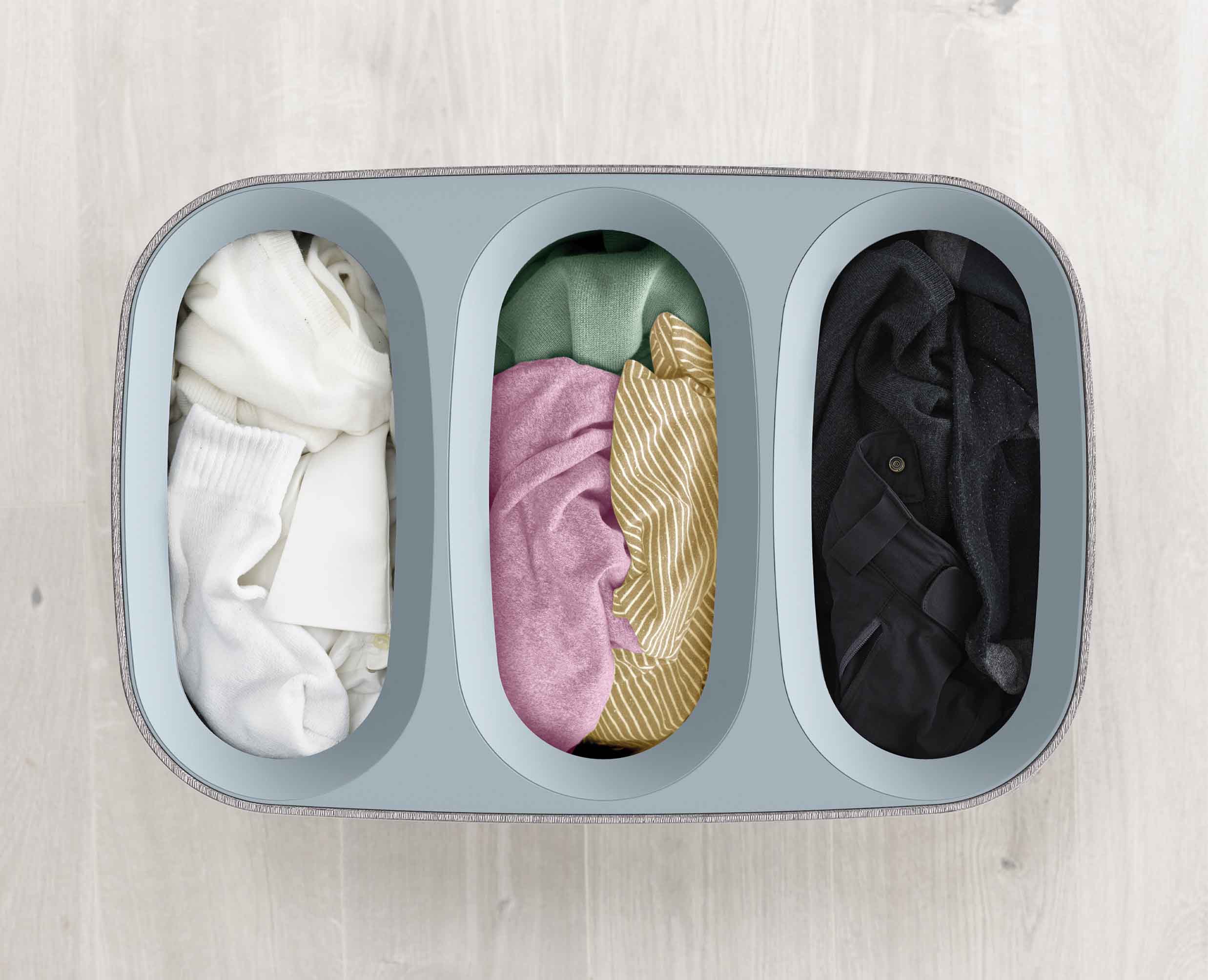 Tota Trio 90L Grey Laundry Separation Basket - Image 4