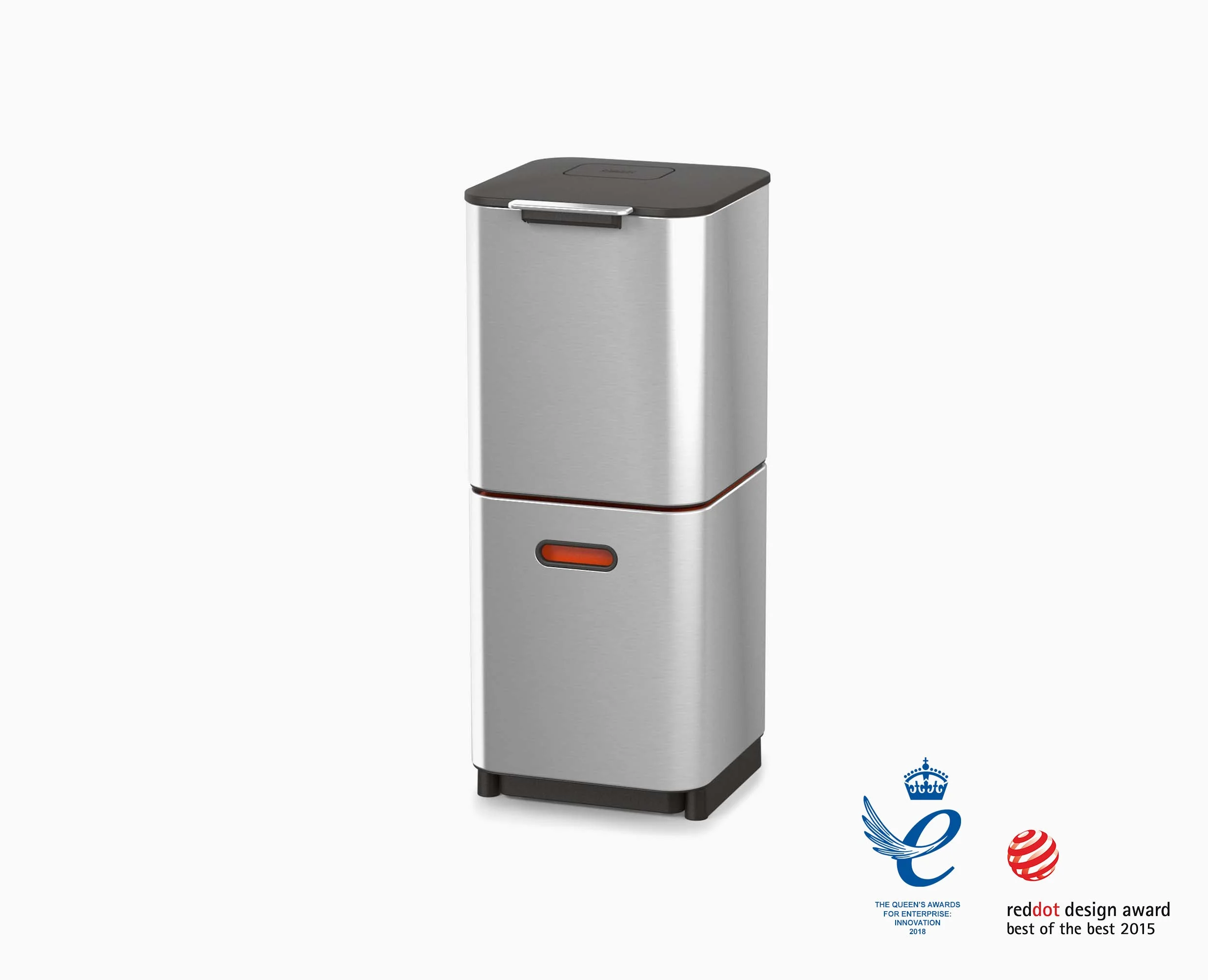 Totem Compact 40L Stainless-steel Waste & Recycling Bin - Image 4