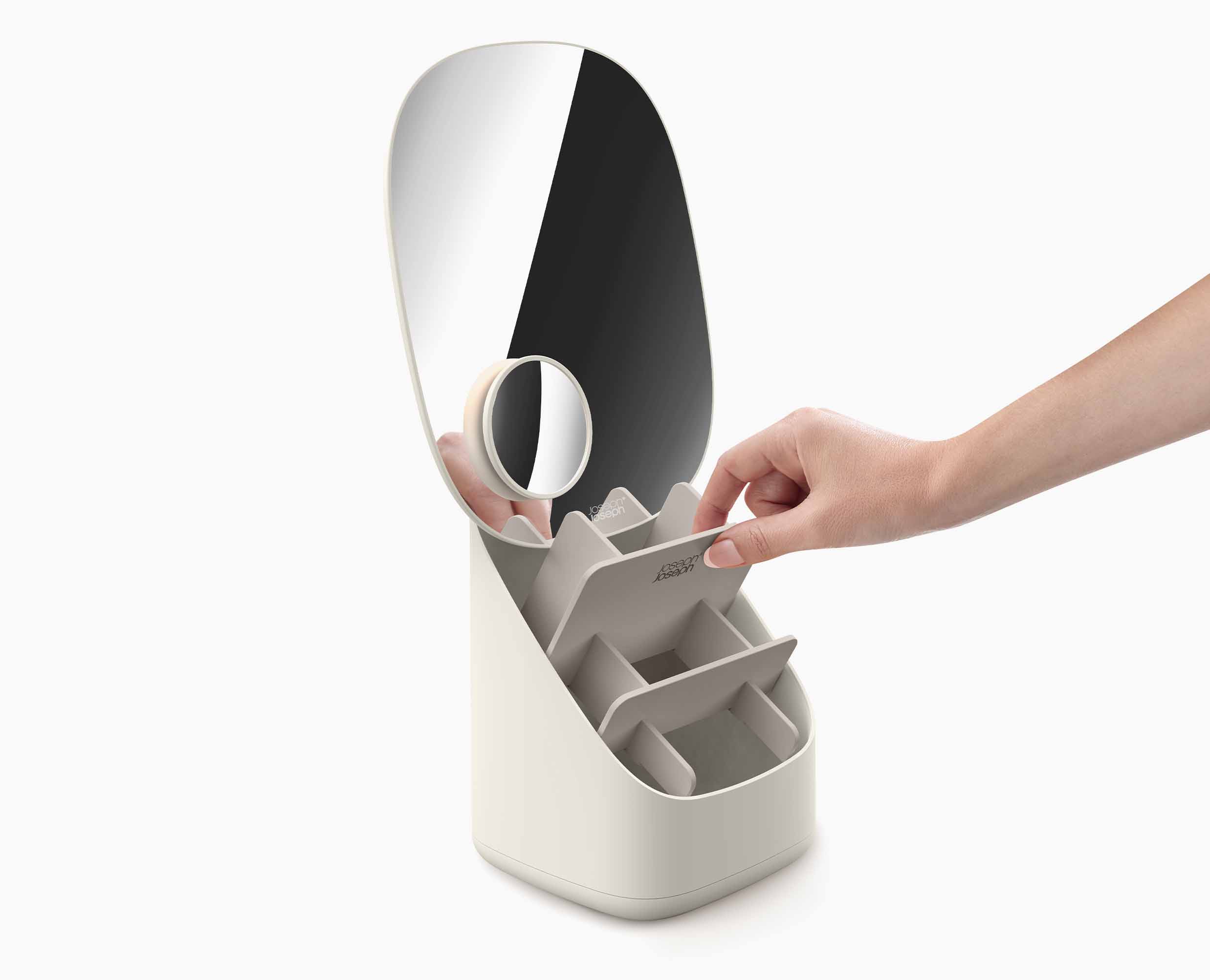Viva Pedestal Mirror with Cosmetic Organiser - Image 4